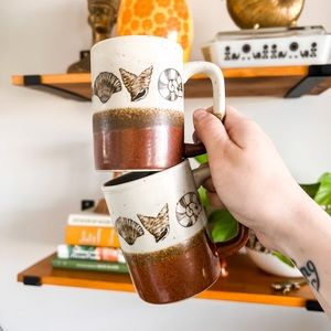 Vintage Otagiri Shell Mugs